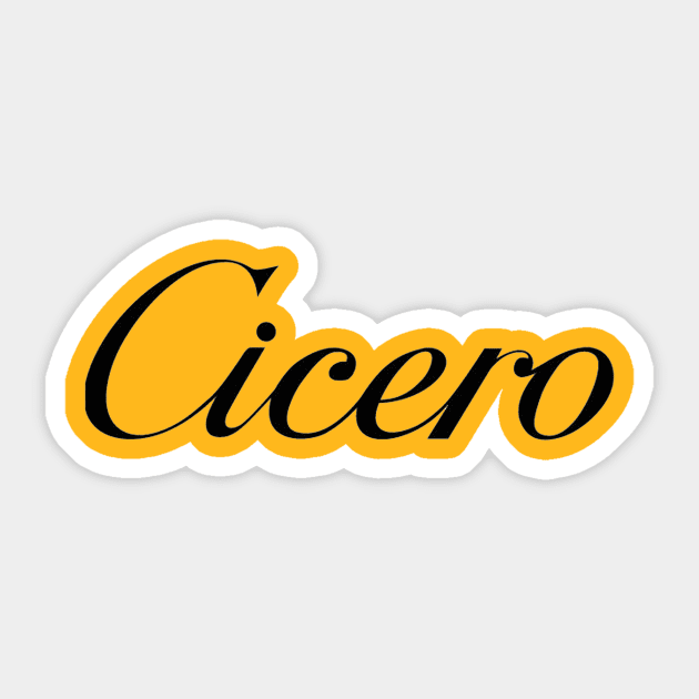 T-Shirt Cicero | Men's Leather Wallets Sticker by ciceroleather